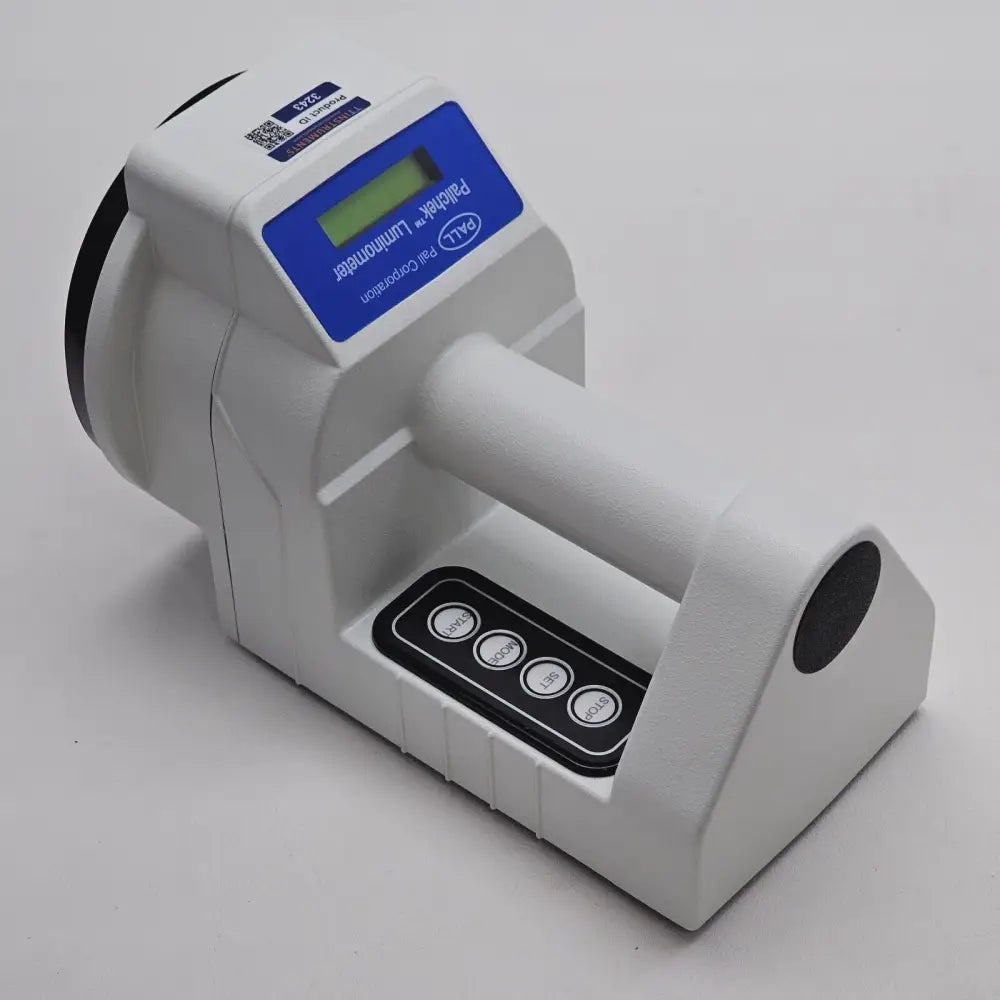 Close-up of PALL Pallcheck Luminometer keypad and display