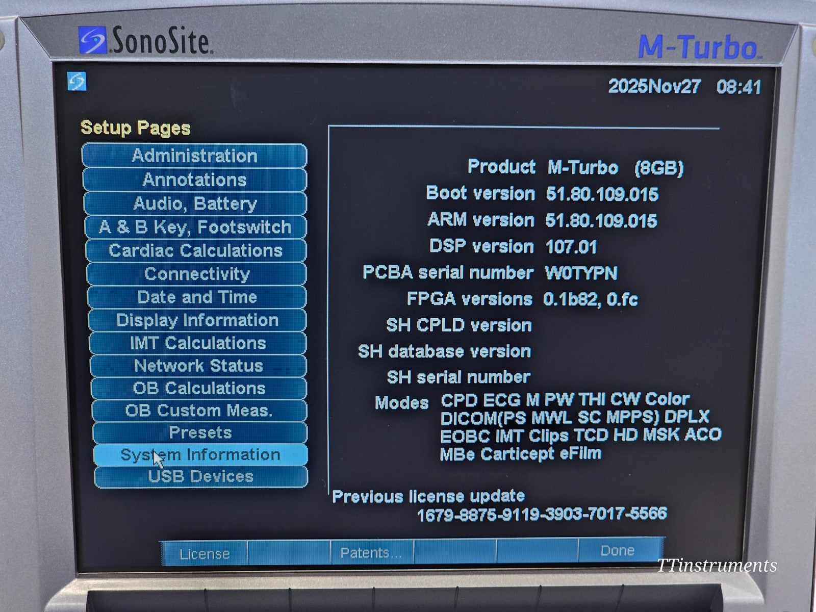 FUJIFILM SonoSite P08189-83 M Turbo Ultrasound System w/ Mini-Dock P10401-30