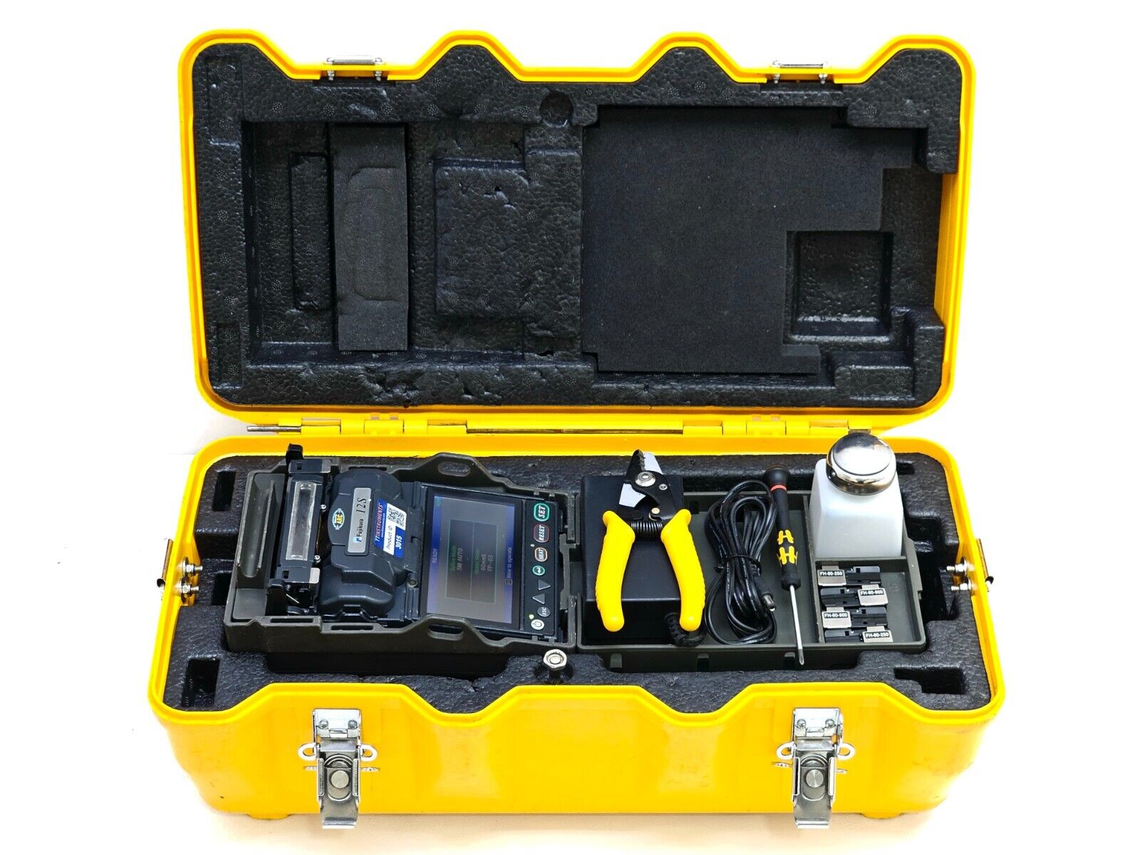 Fujikura 12S SM MM Fiber Fusion Splicer + CT-06 Cleaver & Fiber Holders ARC 1792