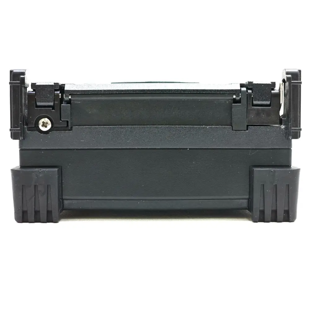 Fujikura 12S splicer rear view showing battery compartment and vent areas