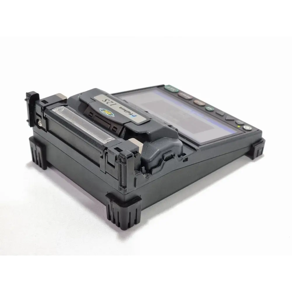 Sumitomo Type-201e-VS fusion splicer side and rear detail showing ports and label