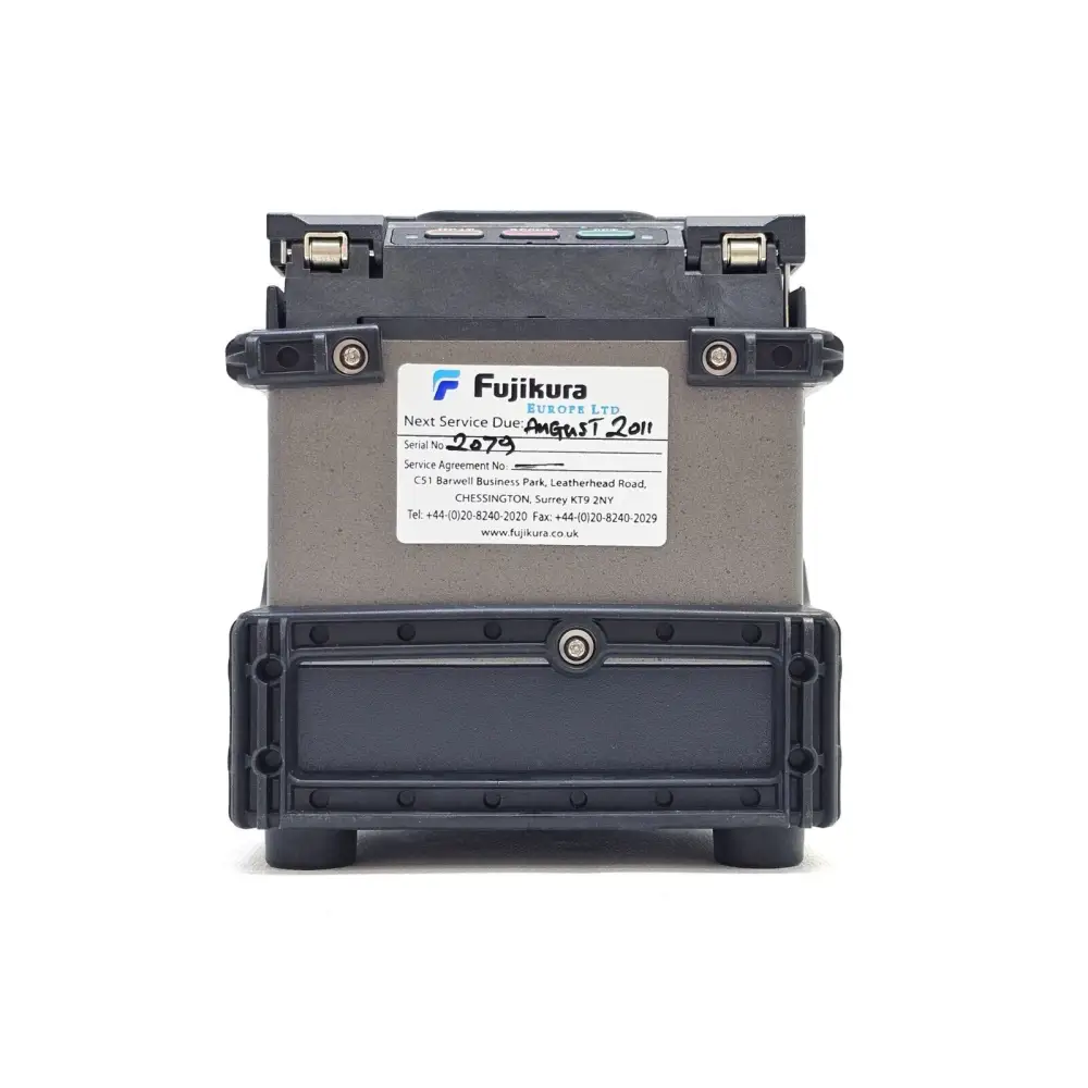 Fujikura FSM-18S fusion splicer left side view with lid open