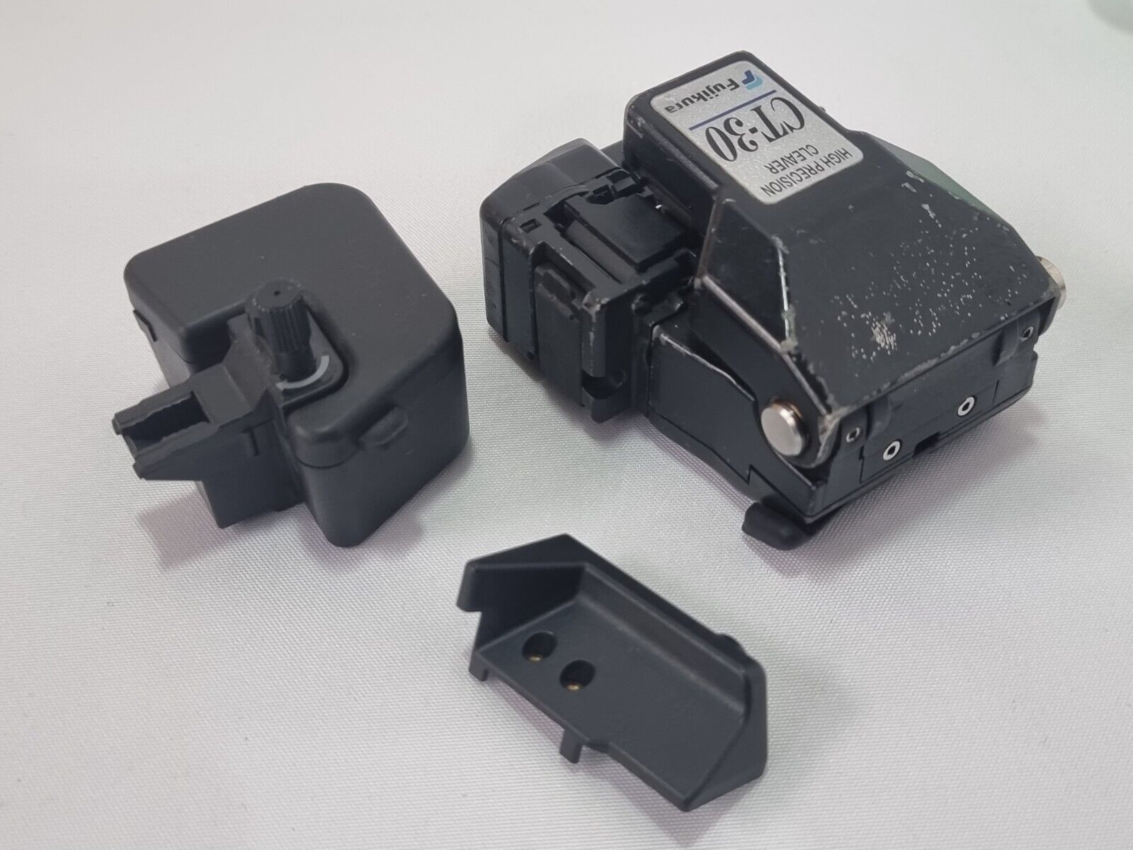 Fujikura CT-30 SM MM ribbon fiber cleaver label and model identification