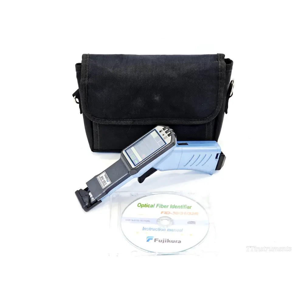 Fujikura FID-30R Optical Fibre Identifier with carry case, CD instruction manual — full kit contents