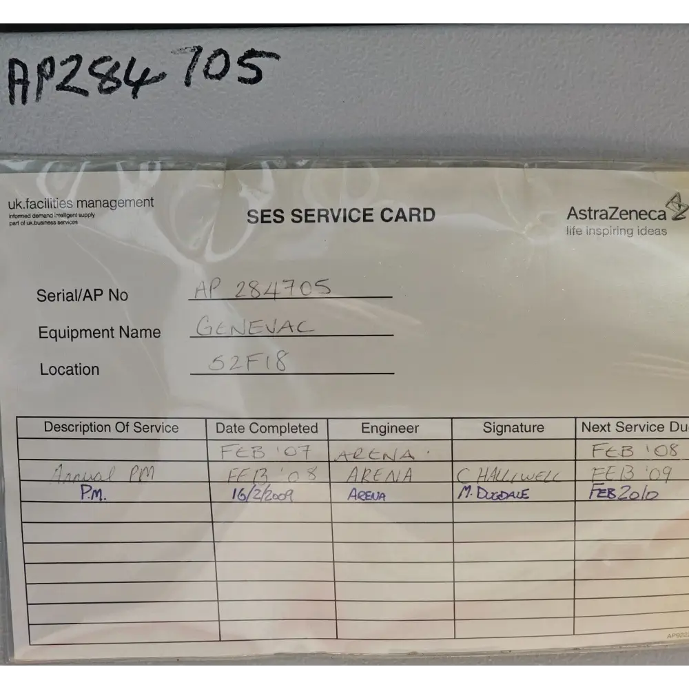 Genevac HT-4X cosmetic condition detail showing wear consistent with laboratory use