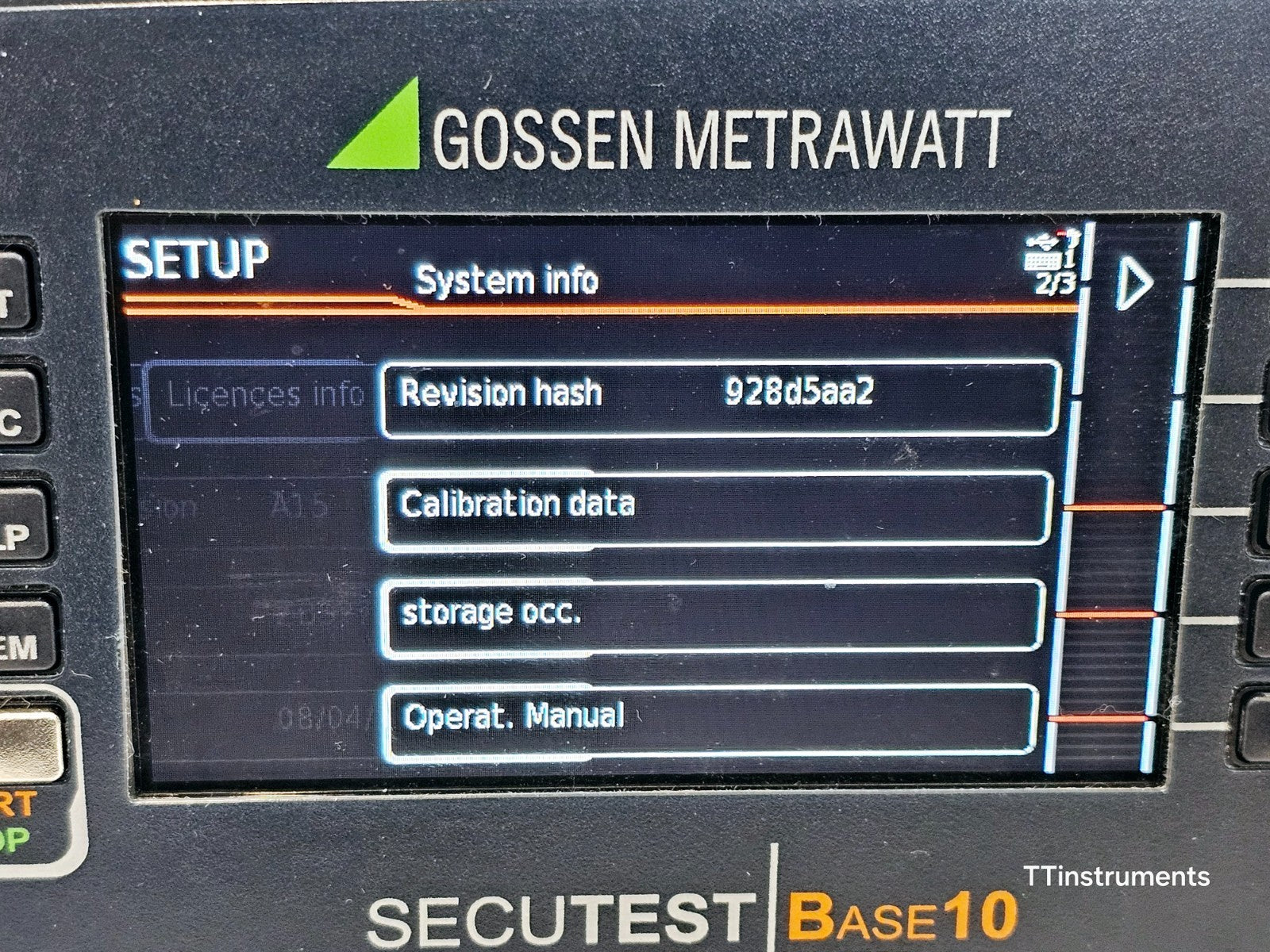 Gossen Metrawatt SECUTEST Base 10 right side panel and connector ports