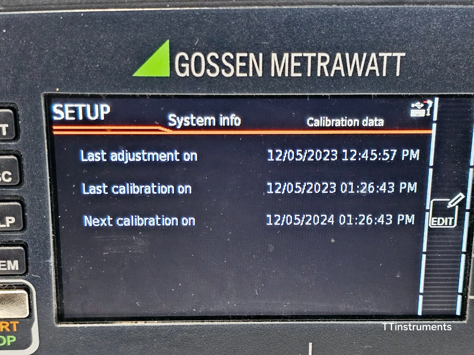 SECUTEST Base 10 electrical safety tester left side view showing controls