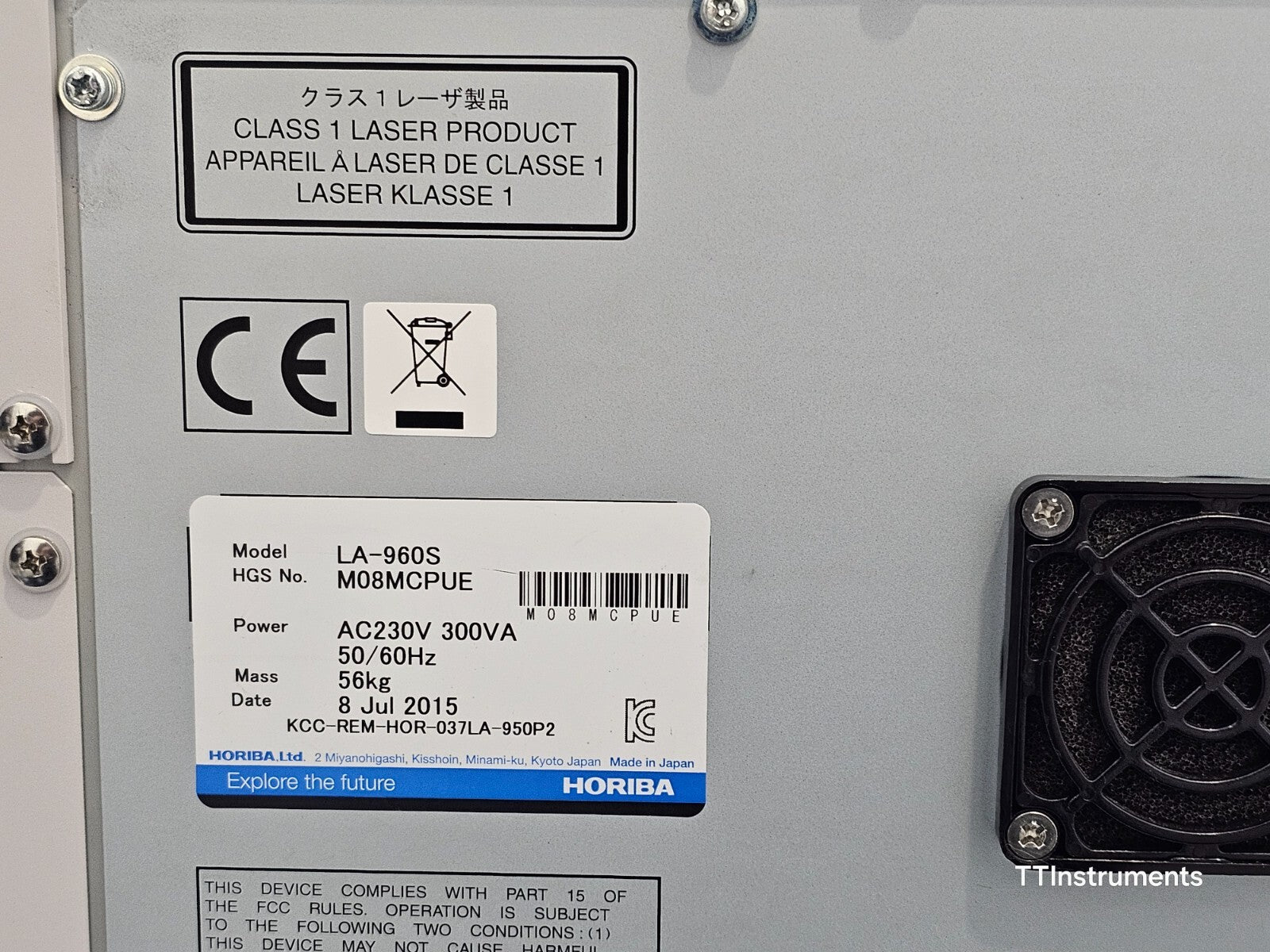 Horiba Partica LA-960S Laser Scattering Particle Size Distribution Analyzer