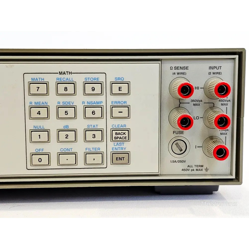 HP 3457A DMM overall condition view showing used unit as supplied