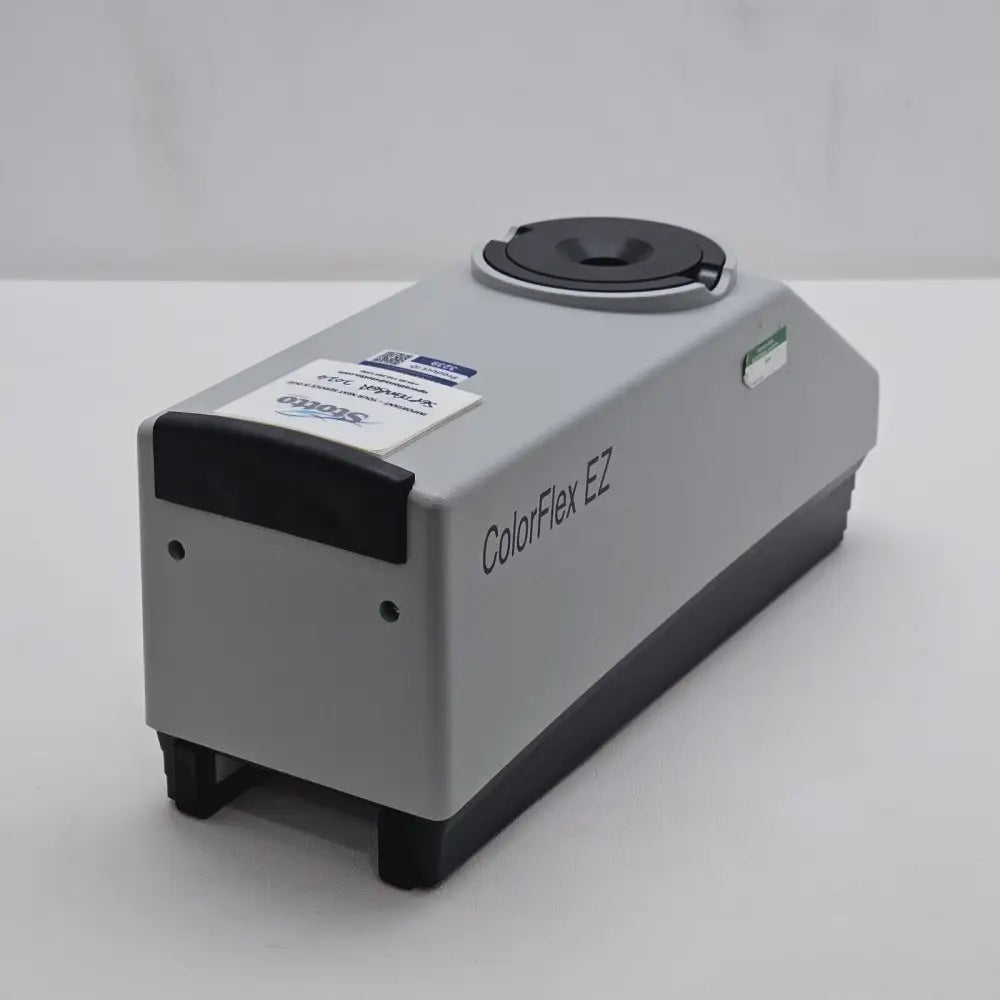 HunterLab ColorFlex EZ unit showing front control panel and one-touch operation button
