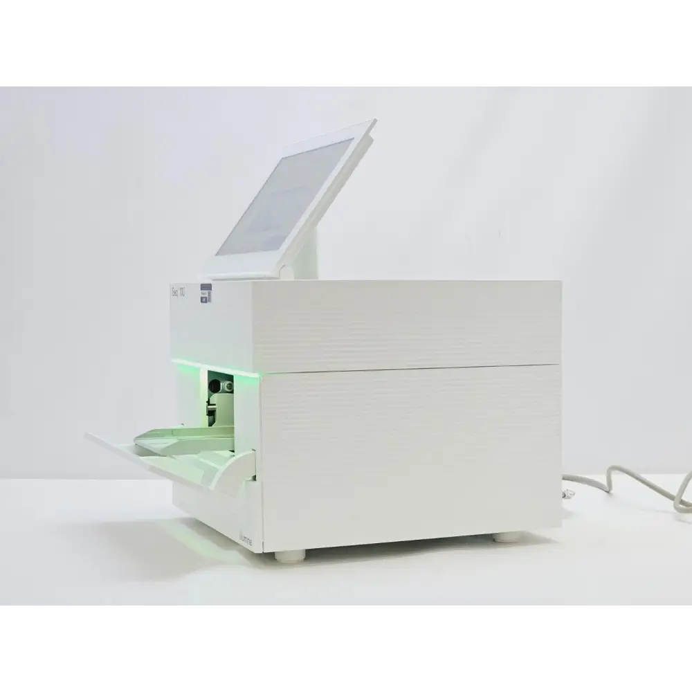 Illumina iSeq 100 flow cell cartridge loading bay open