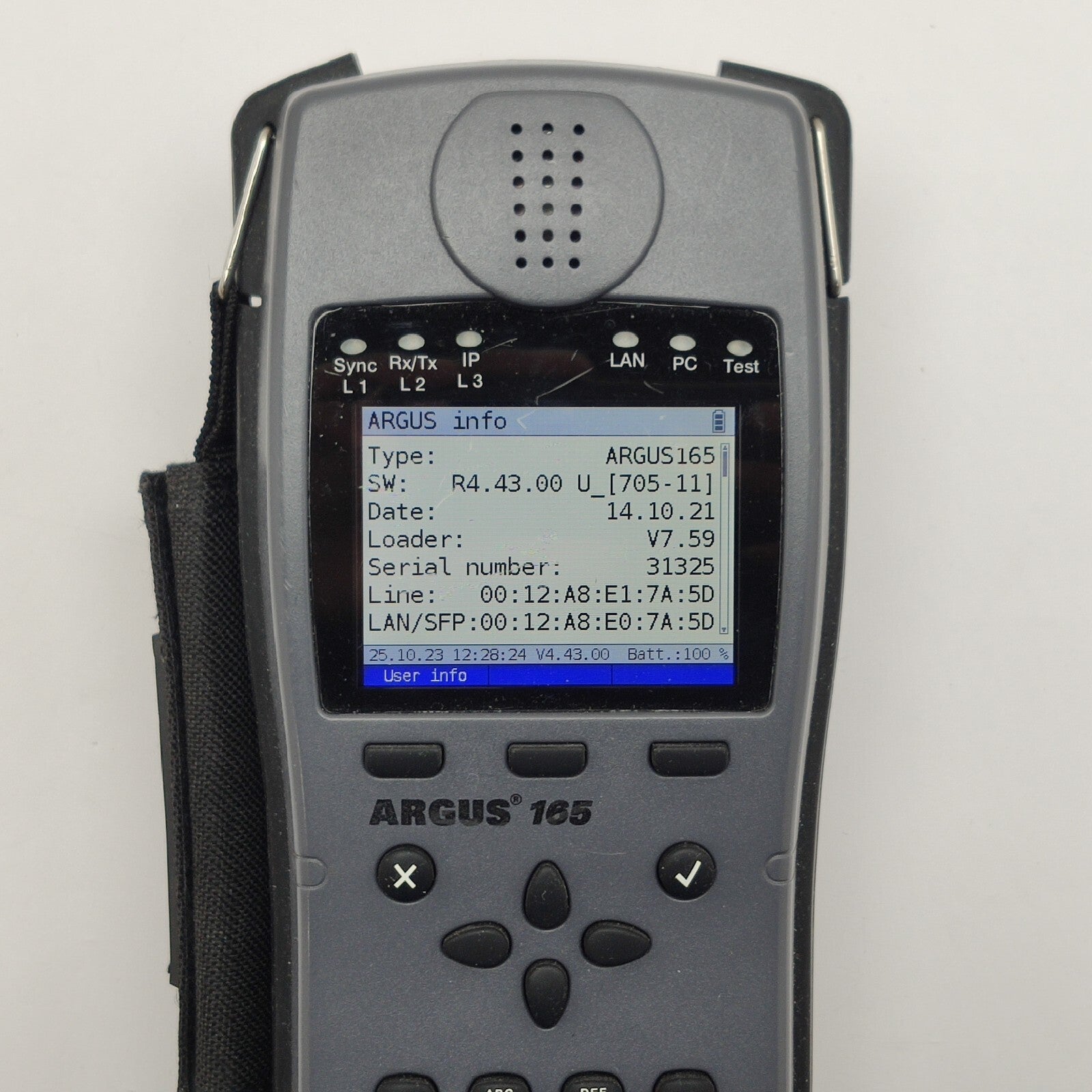 Intec Argus 165 GigE + ADSL Annex B & J VDSL SHDSL ISDN RFC 2544 Ethernet + TDR1