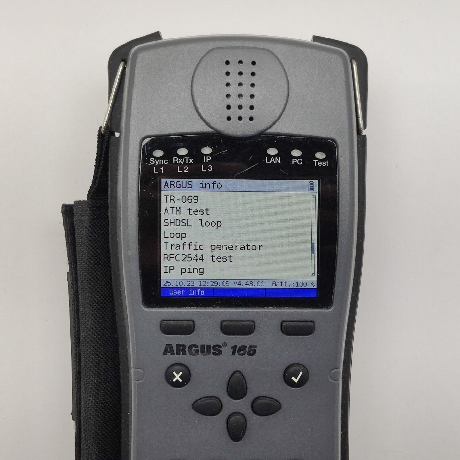 Intec Argus 165 VDSL ADSL SHDSL Ethernet RFC 2544 w/ Options SFP TDR + V3 Copper Box