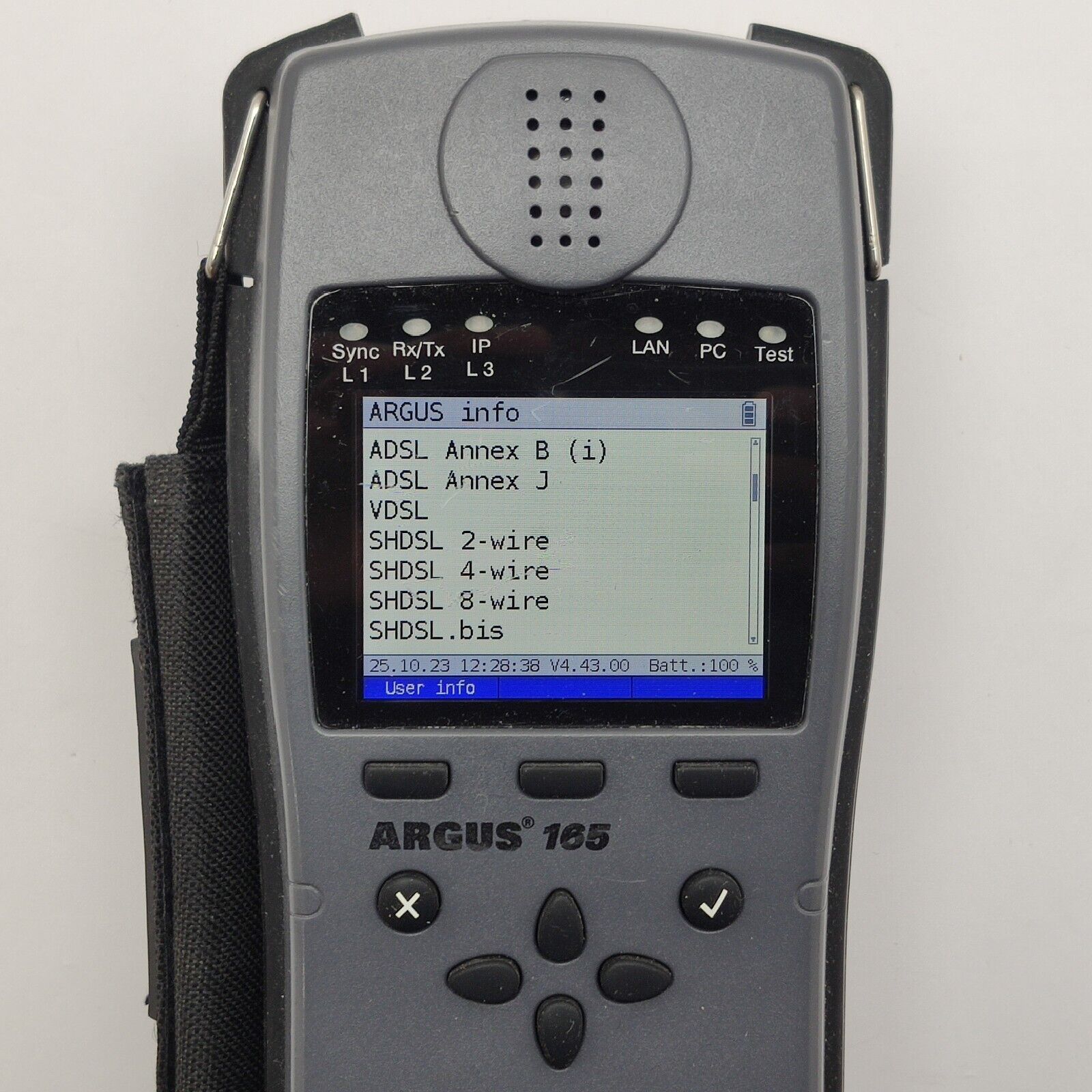 Intec Argus 165 VDSL ADSL SHDSL Ethernet RFC 2544 w/ Options SFP TDR + V3 Copper Box