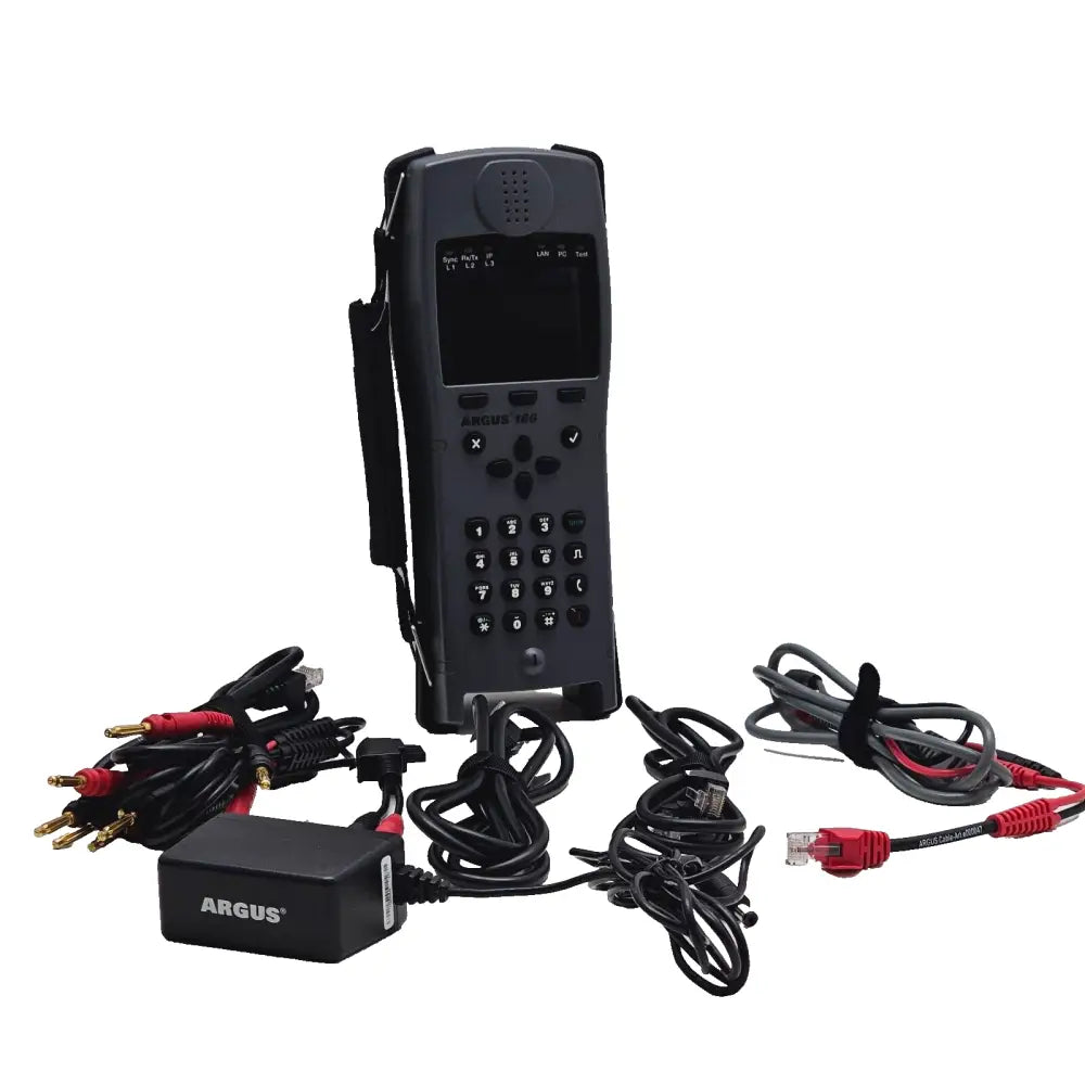 Intec Argus 166 multiservice broadband tester front view showing display and keypad