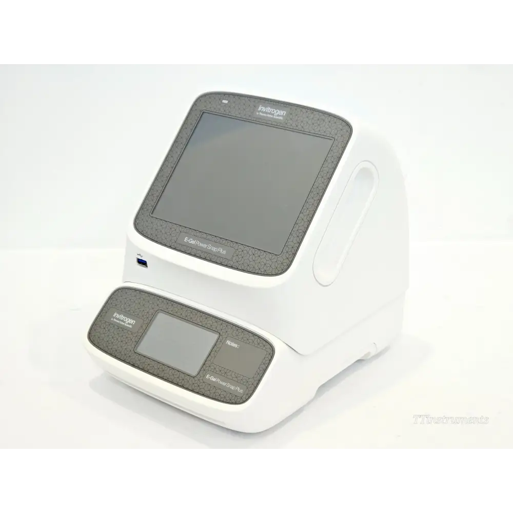 Invitrogen E-Gel Power Snap Plus G9100 right-side angle view showing touchscreen base and camera module