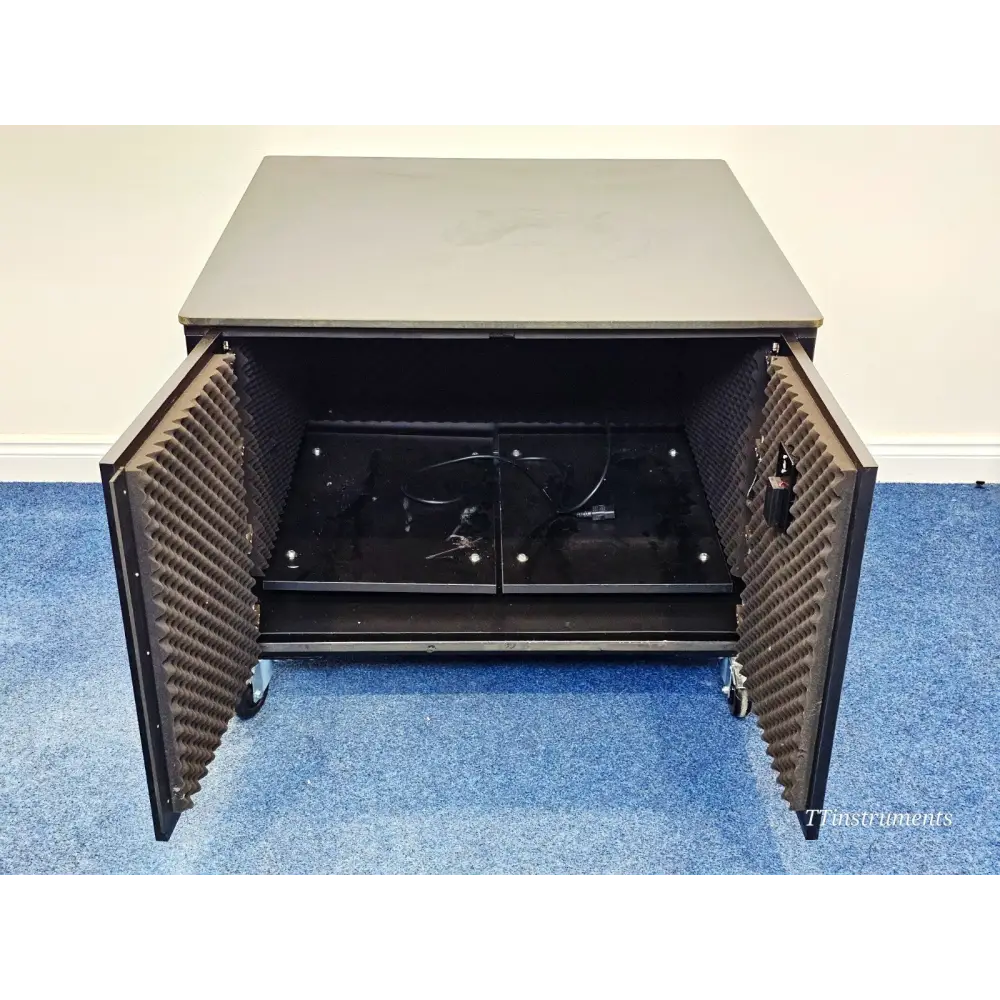 ionBench BCH120NE78 interior open view showing acoustic foam door lining, internal shelf, cable management and fans