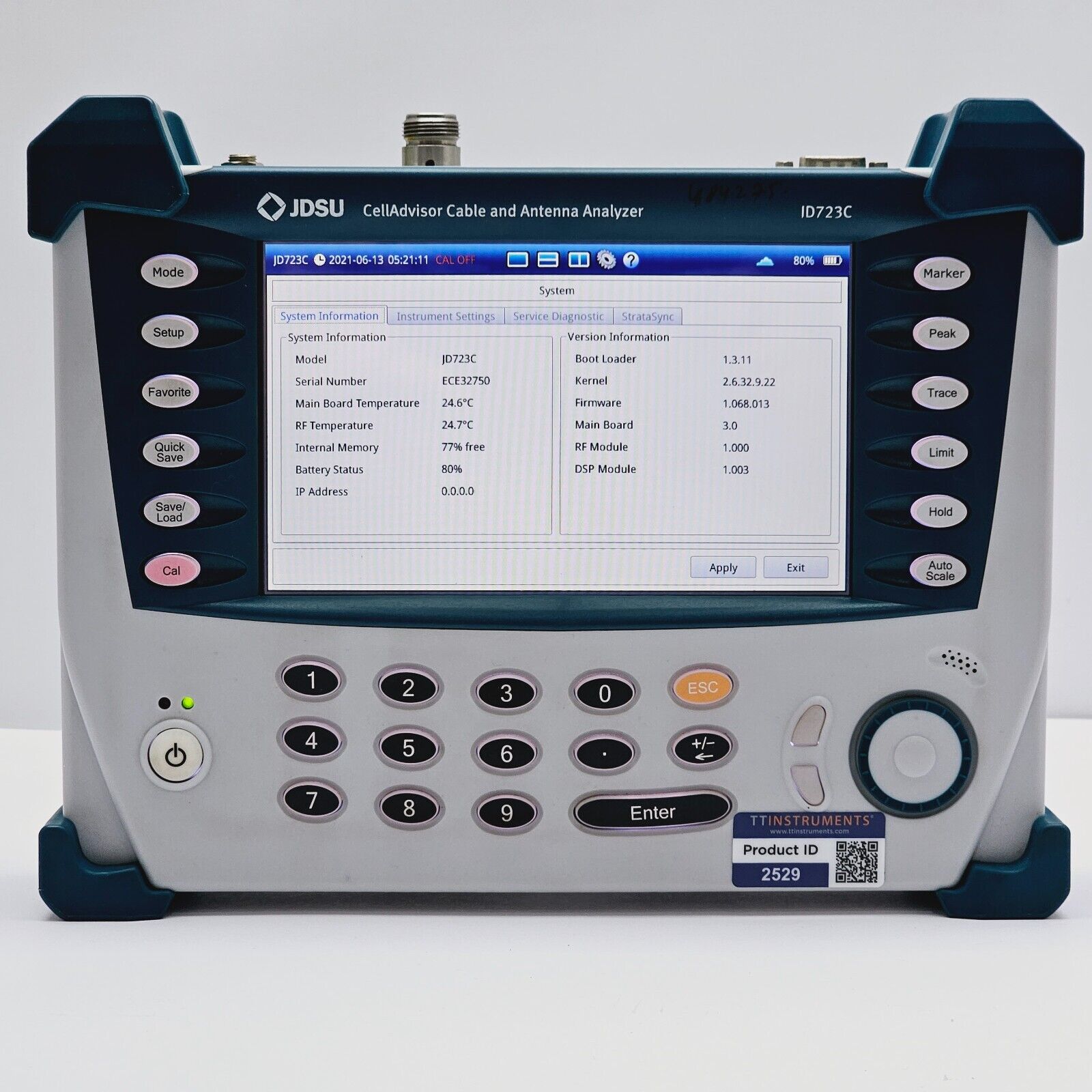 JDSU JD723C CellAdvisor Base Station Analyzer 2.7 GHz w/ JD72450509 Calibrator