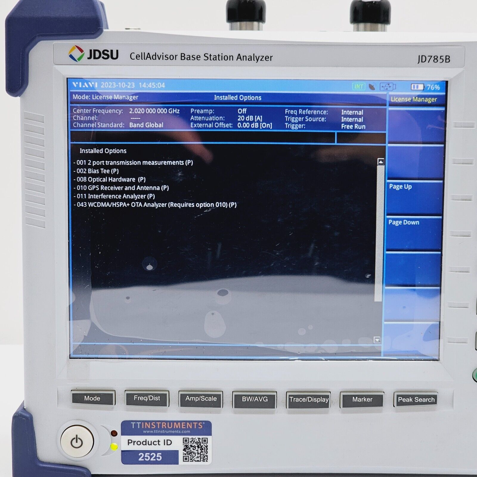 JDSU JD785B CellAdvisor Base Station Analyzer 9kHz-8GHz w/ JD78050509 + Options