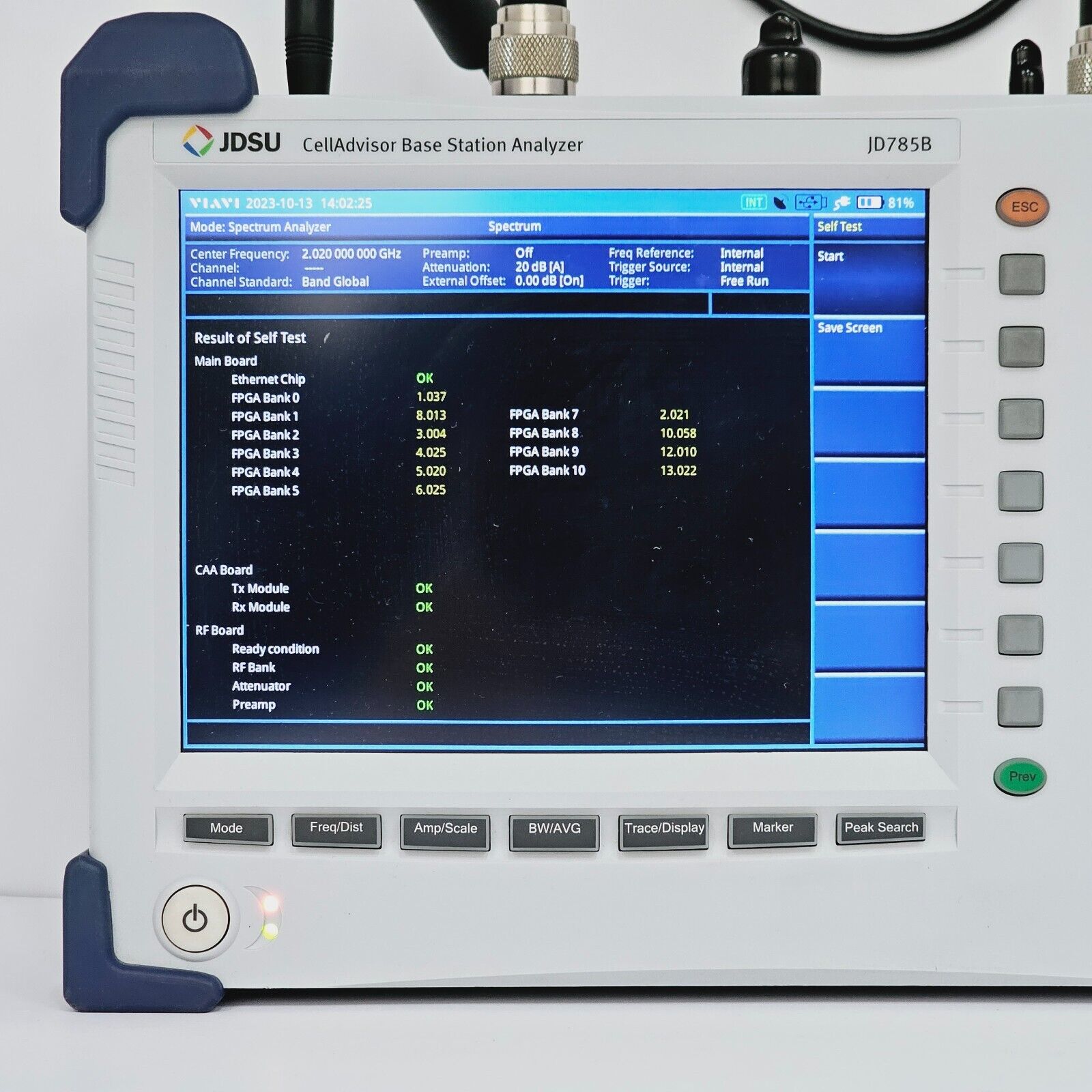 JDSU JD785B CellAdvisor Base Station Analyzer 9kHz-8GHz w/ JD78050509 w/ Options
