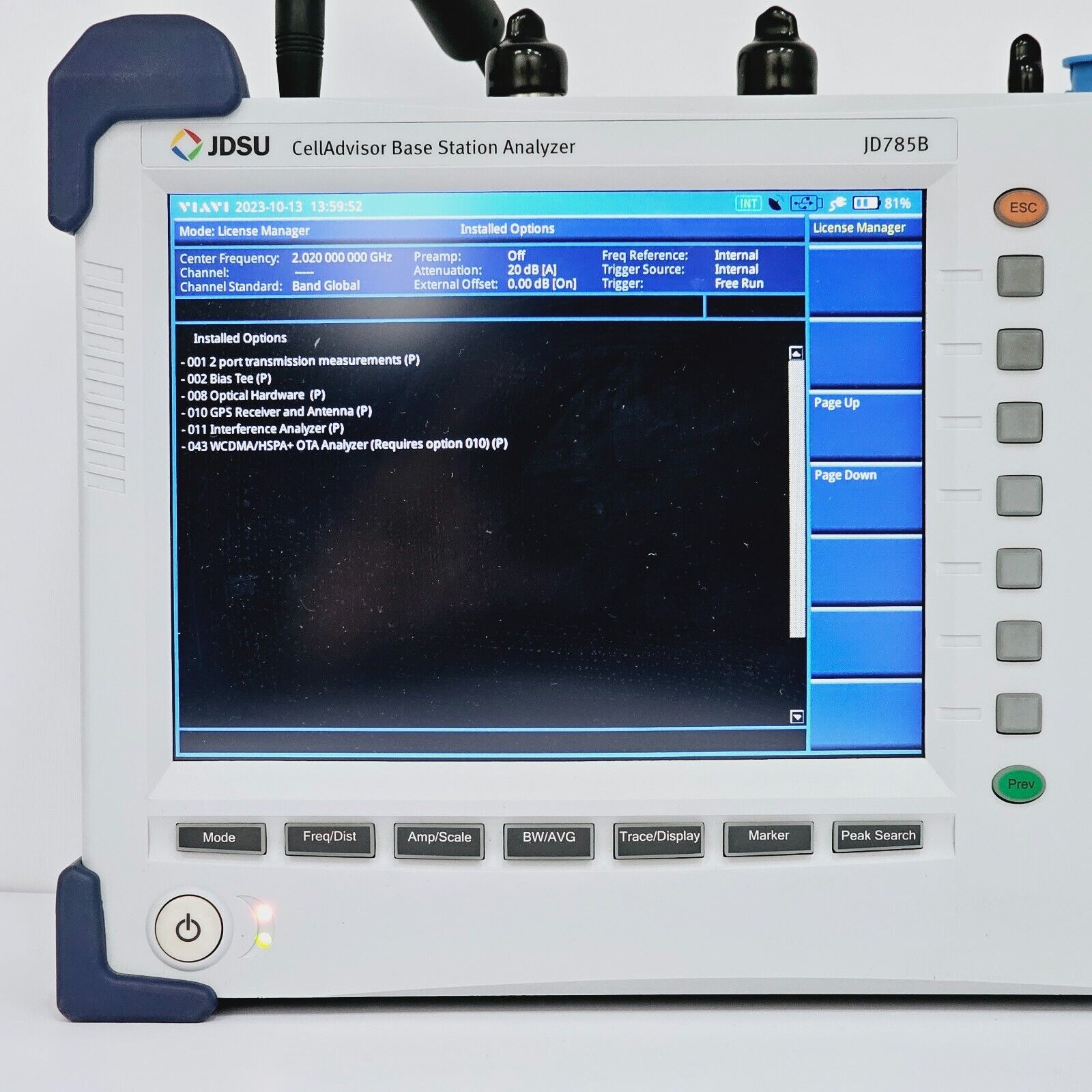 JDSU JD785B CellAdvisor Base Station Analyzer 9kHz-8GHz w/ JD78050509 w/ Options