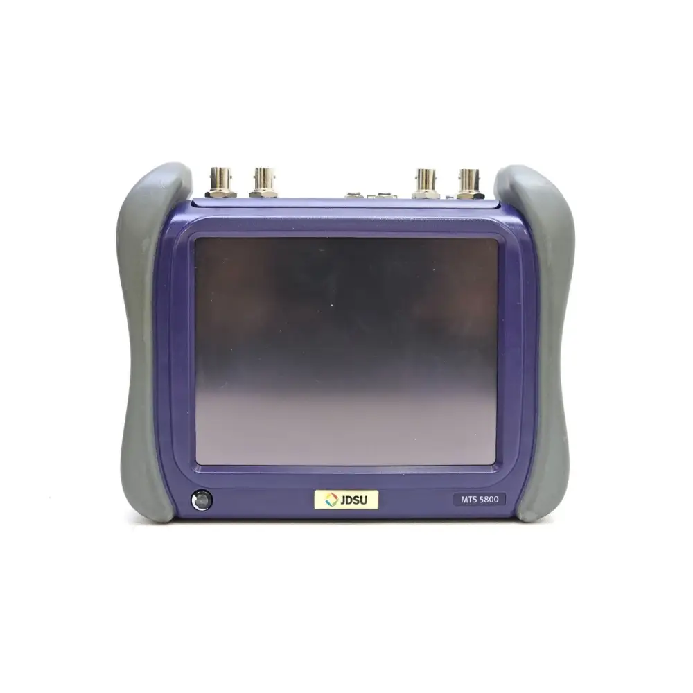 MTS 5800 network tester touchscreen display showing test interface