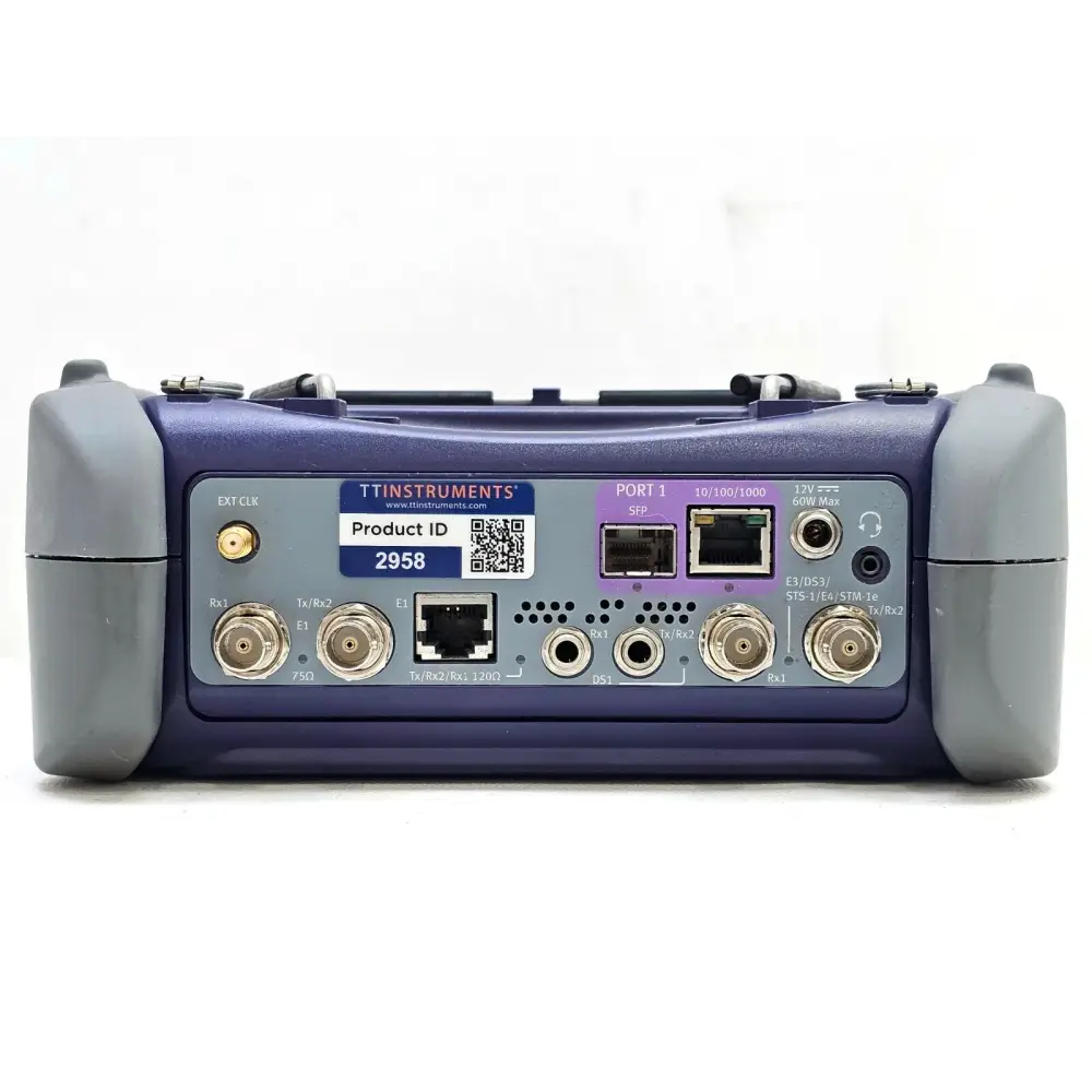 MTS 5801P test module close-up view showing optical and electrical ports