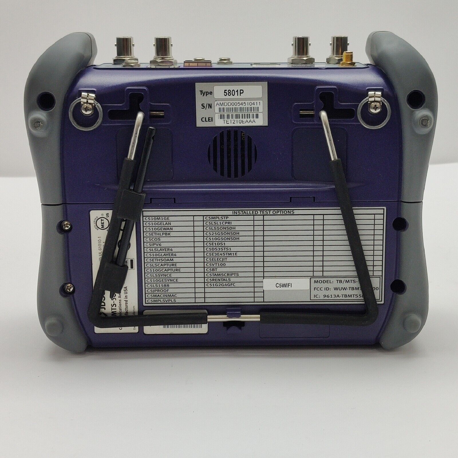 JDSU MTS-5800 w/ 5801P SDH SONET PDH E1/DS1/DS3/STS-1/E3/E4/STM-1e Electrical