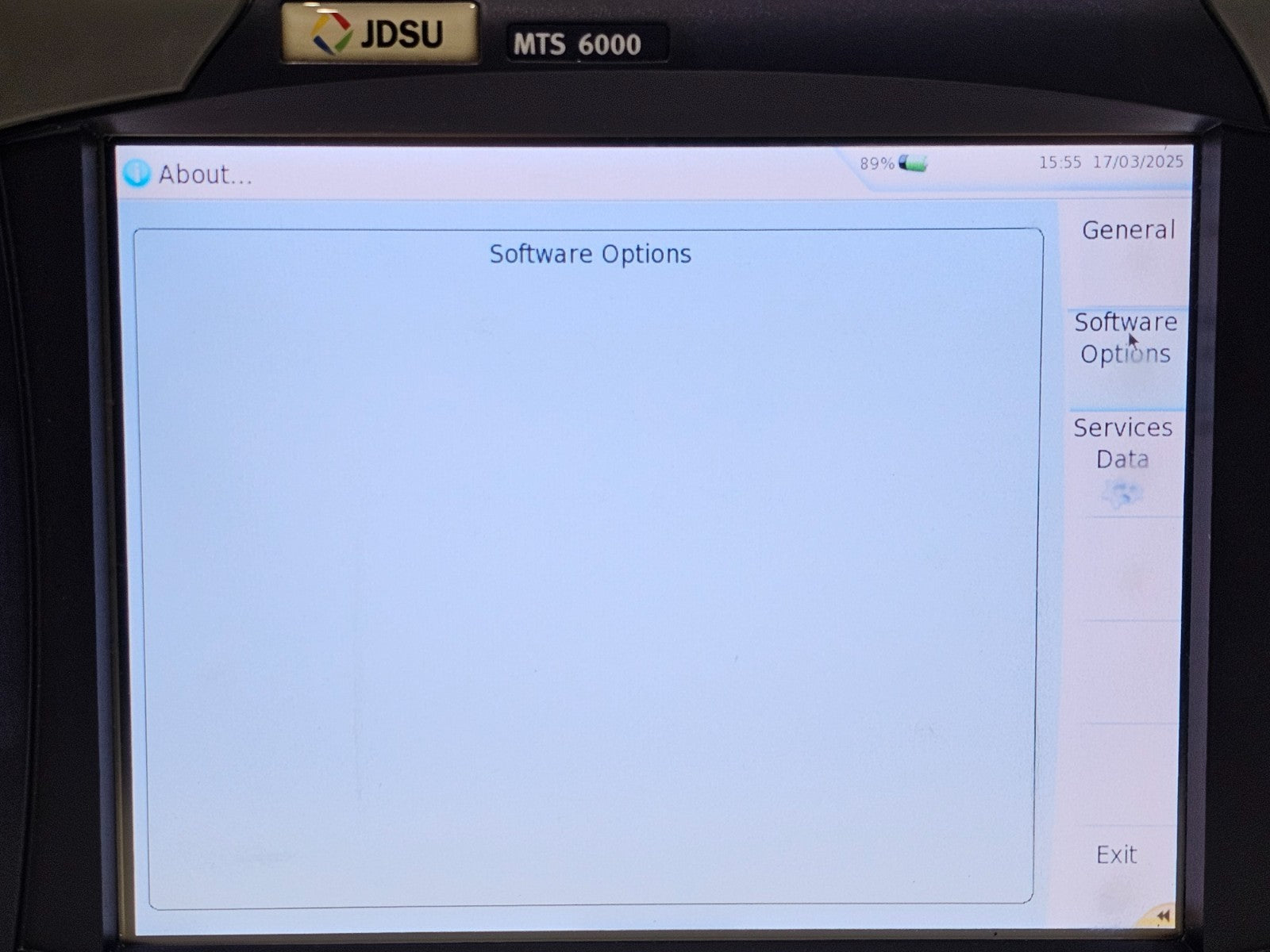 JDSU MTS 6000 with 8126 LR OTDR 1310/1550 nm Singlemode Long Range