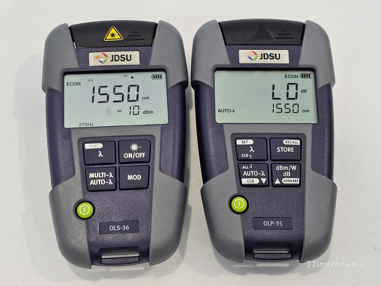 JDSU OMK-36 OLS-36 Optical Laser Source 2303/23 & OLP-35 Power Meter 2302/02