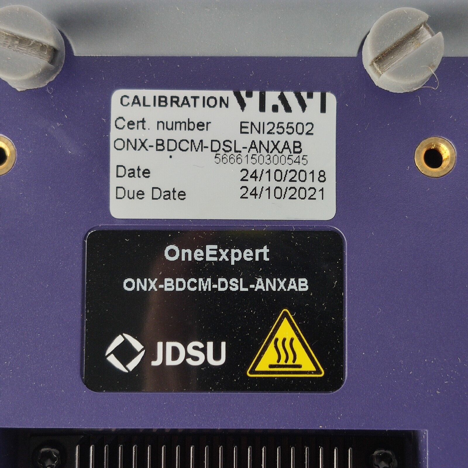 JDSU OneExpert Broadcom 63168 VDSL ADSL2+ ANX A/B Test Module ONX-BDCM-DSL-ANXAB