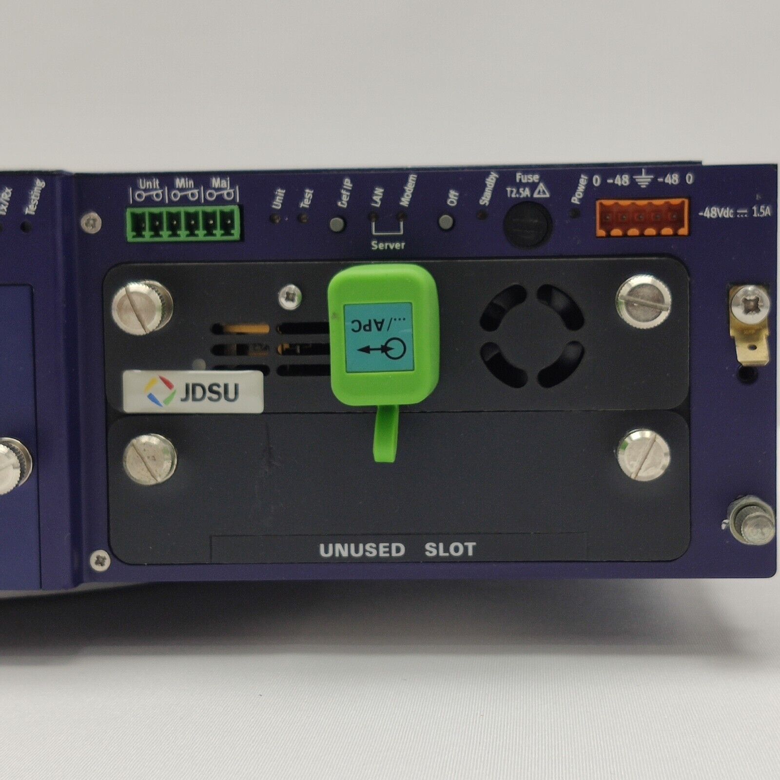 JDSU OTU 8000 w/ E98OS04 1x4 OS w/ E8118RLR65 1650 Filtered OTDR Module