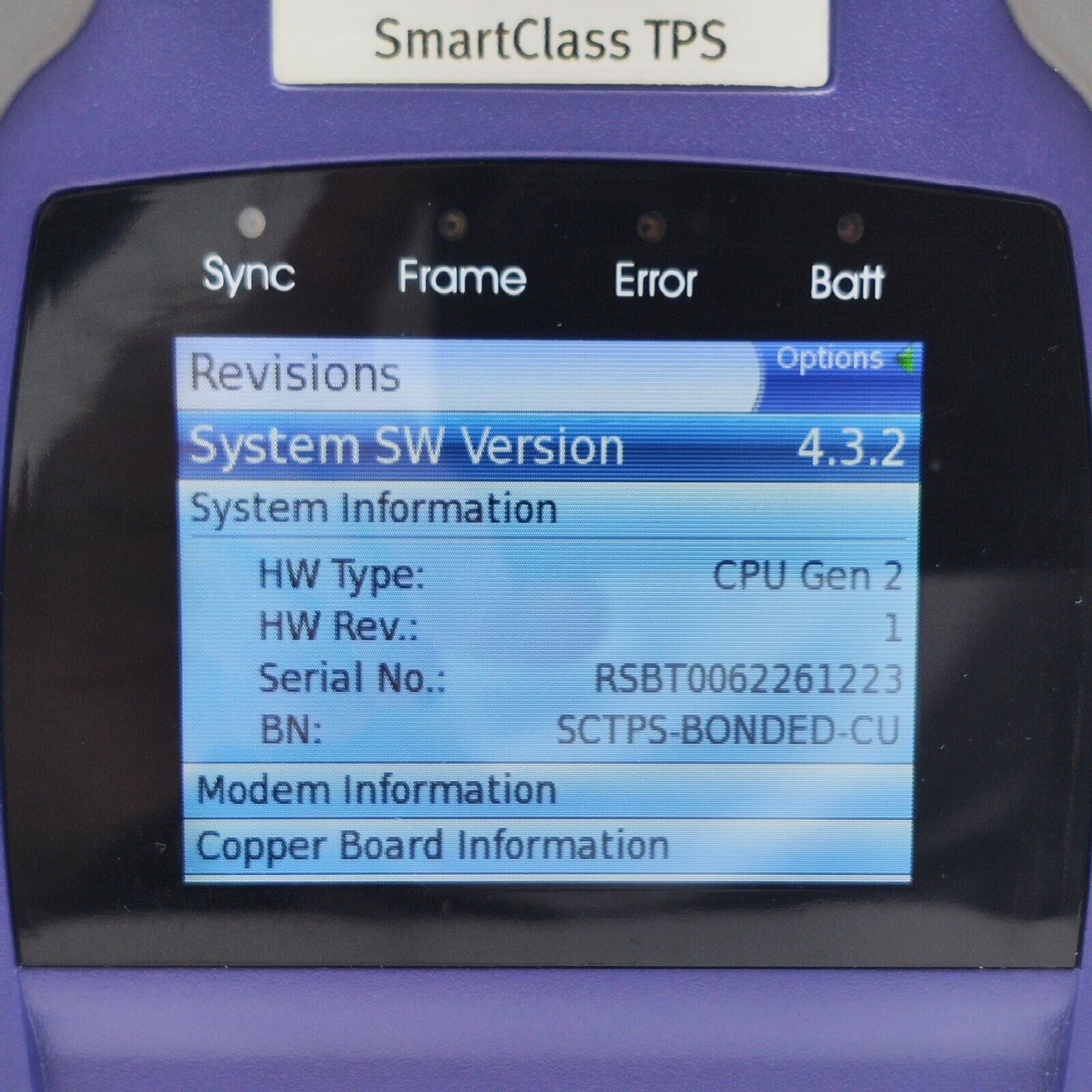JDSU SmartClass TPS SCTPS-BONDED-CU Tester w/ Access.. DSL Ethernet POTS Copper