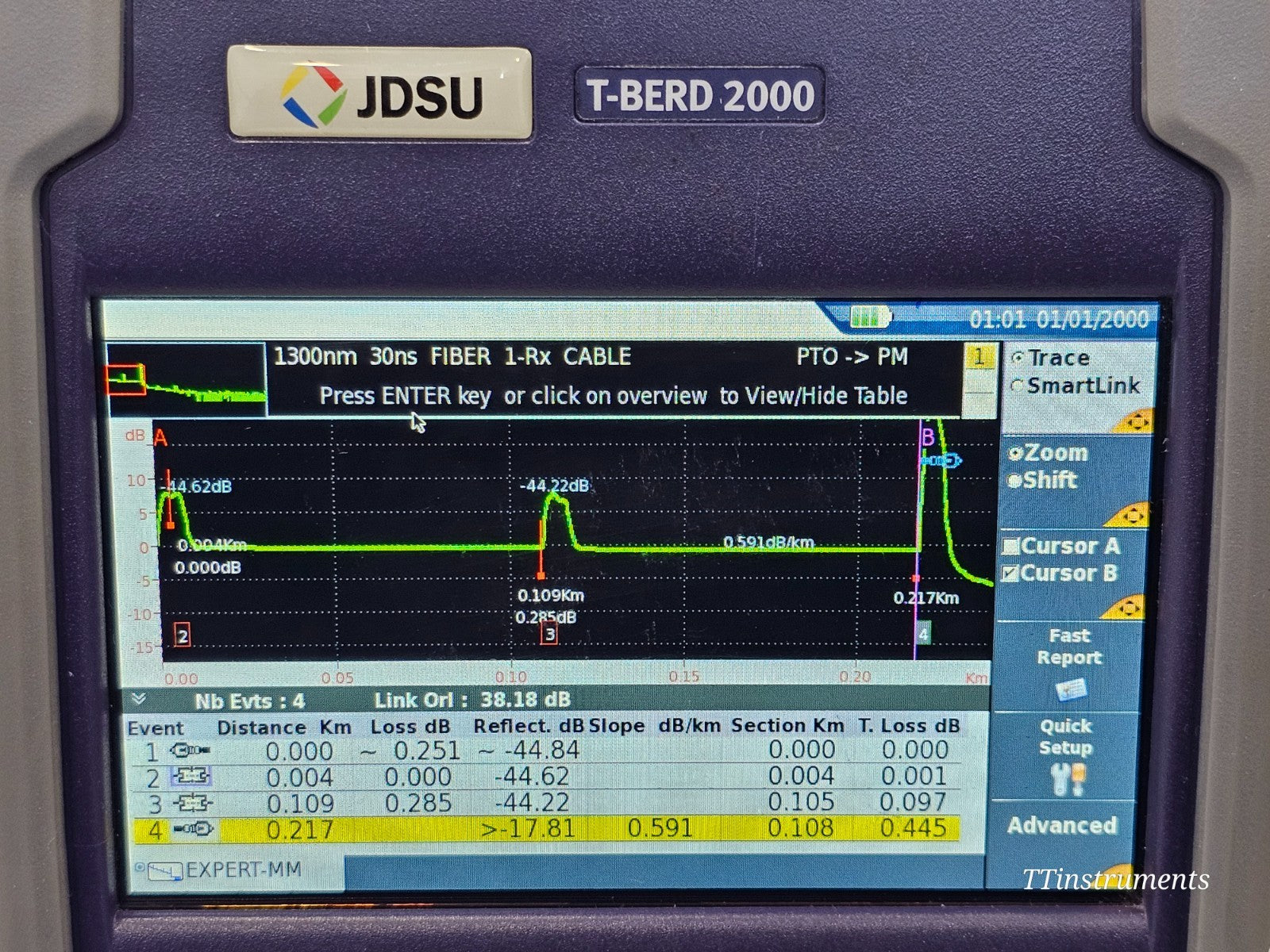 JDSU T-BERD 2000 + 4146 QUAD OTDR SM MM 850/1300 1310/1550 + P5000i Scope +MP-60