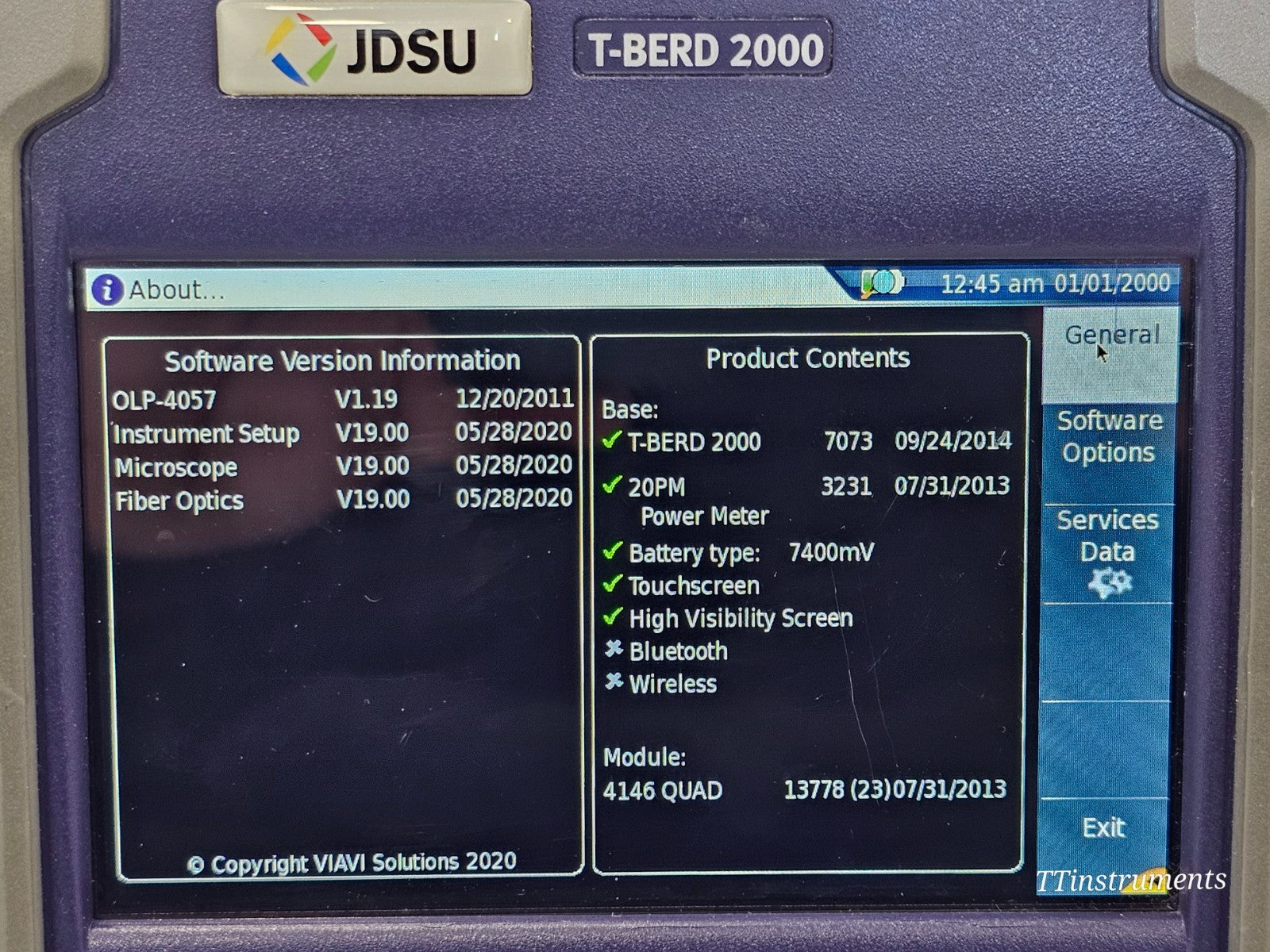 JDSU T-BERD 2000 + 4146 QUAD OTDR SM MM 850/1300 1310/1550 + P5000i Scope