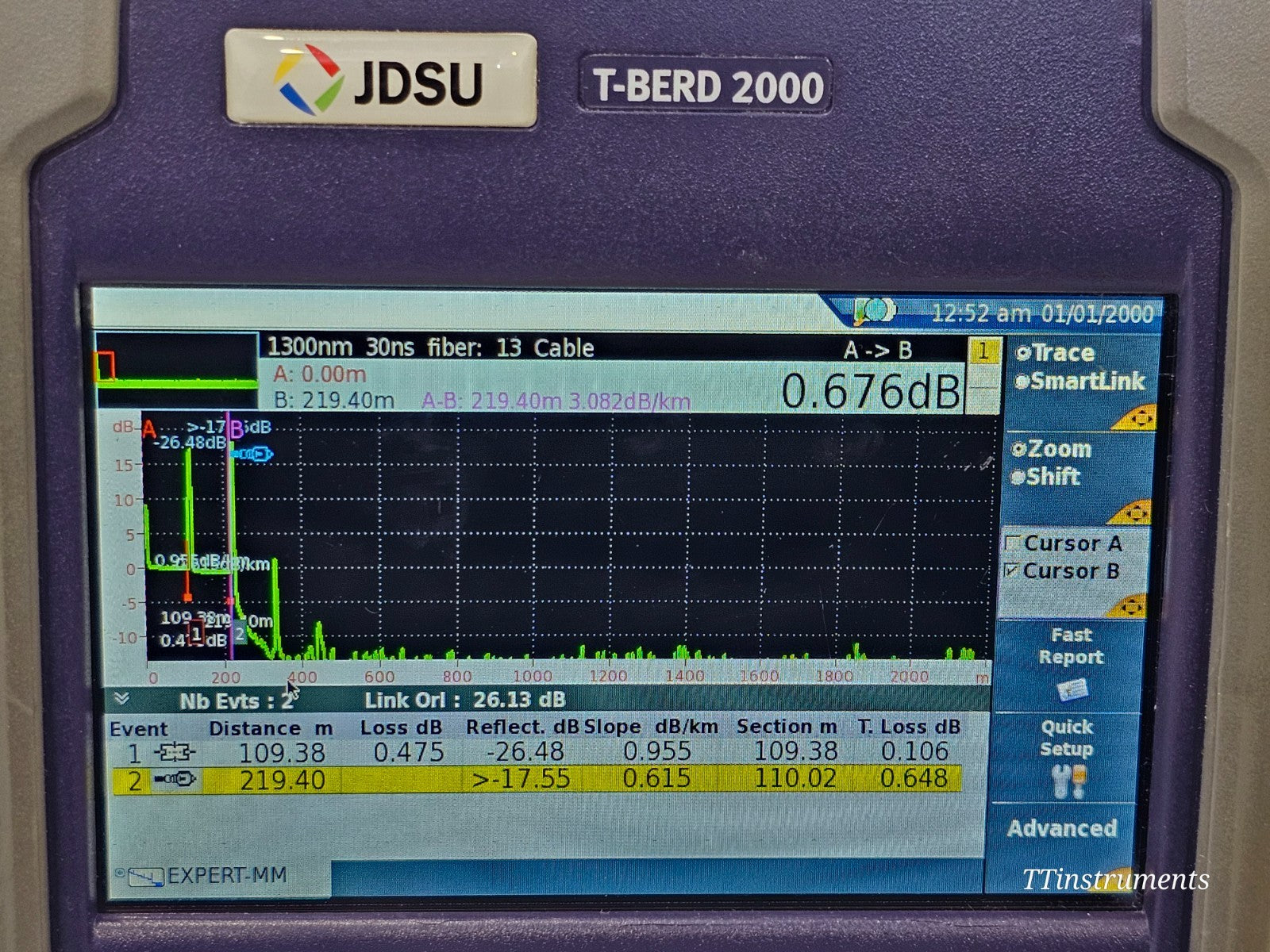 JDSU T-BERD 2000 + 4146 QUAD OTDR SM MM 850/1300 1310/1550 + P5000i Scope