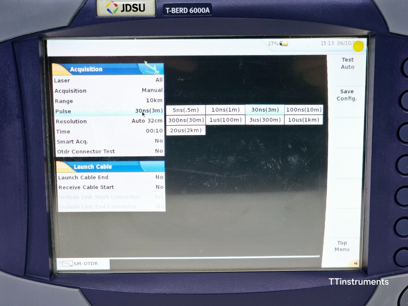 JDSU T-BERD 6000A with 8126B SM OTDR 1310/1550 nm 41/40 dB APC-FC