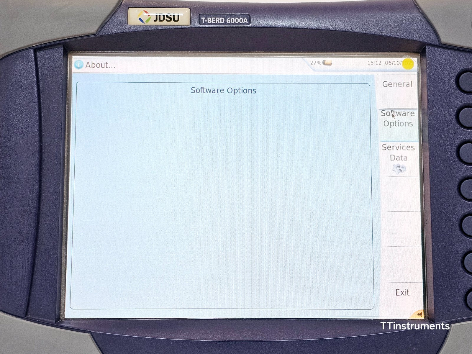 JDSU T-BERD 6000A with 8126B SM OTDR 1310/1550 nm 41/40 dB APC-FC