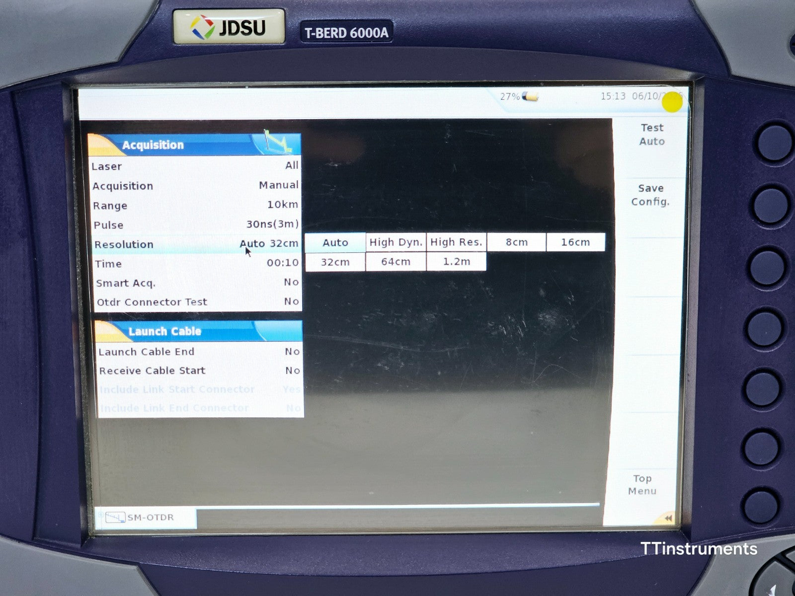 JDSU T-BERD 6000A with 8126B SM OTDR 1310/1550 nm 41/40 dB APC-FC