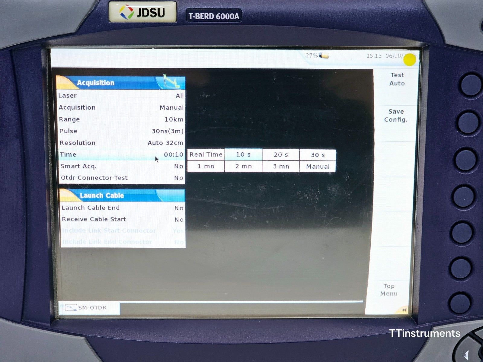 JDSU T-BERD 6000A with 8126B SM OTDR 1310/1550 nm 41/40 dB APC-FC