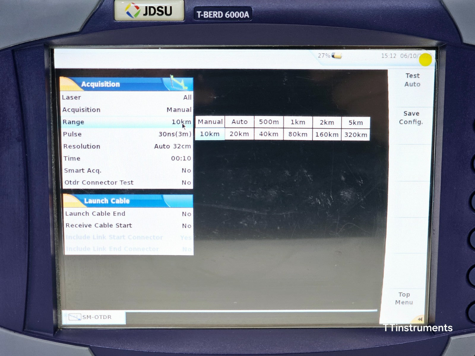 JDSU T-BERD 6000A with 8126B SM OTDR 1310/1550 nm 41/40 dB APC-FC