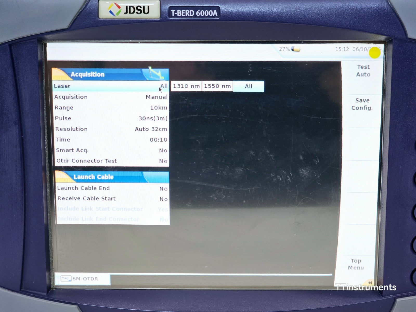 JDSU T-BERD 6000A with 8126B SM OTDR 1310/1550 nm 41/40 dB APC-FC