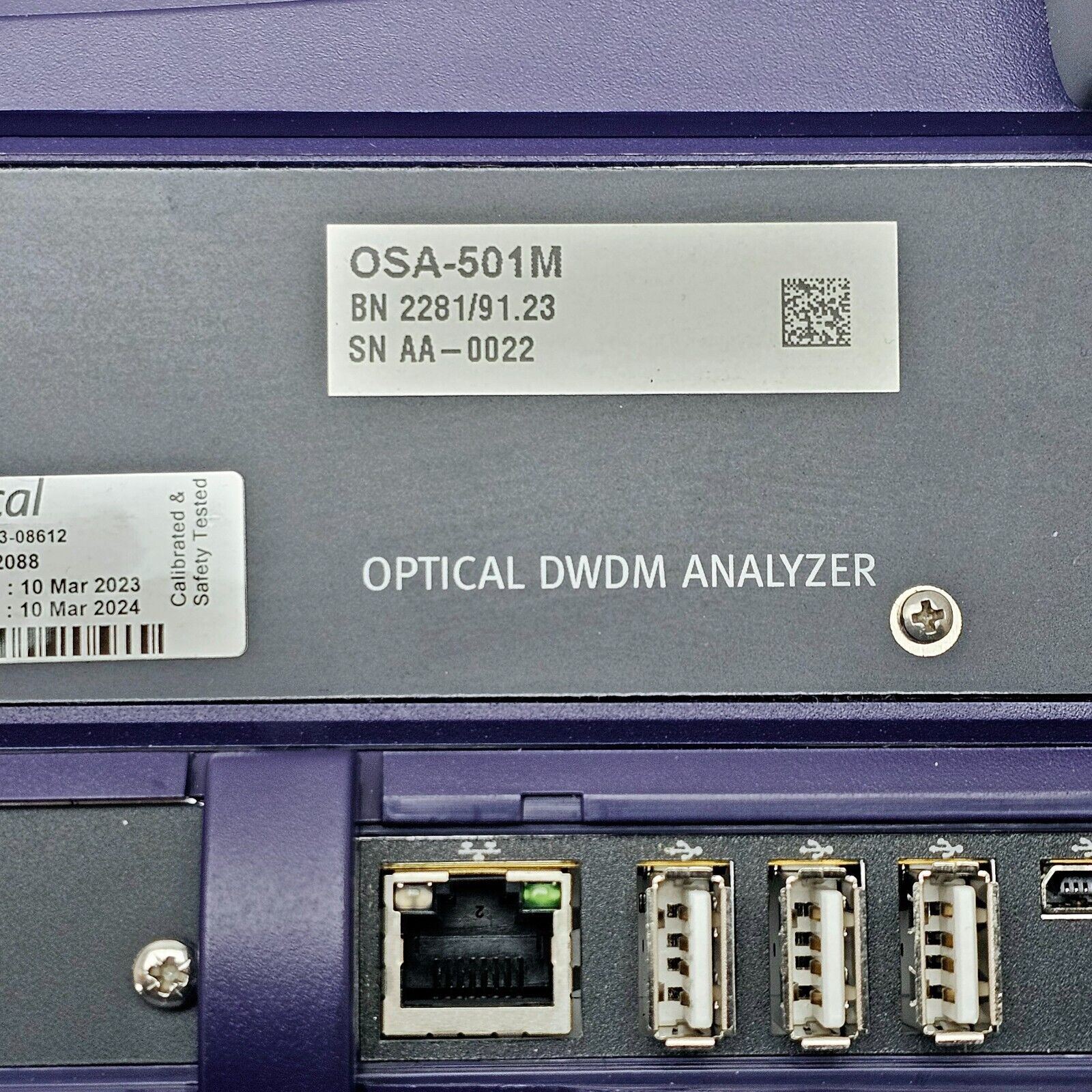 JDSU Viavi MTS 8000E V2 w/ OSA-501M 2281/91.23 High Performance DWDM Full-Band