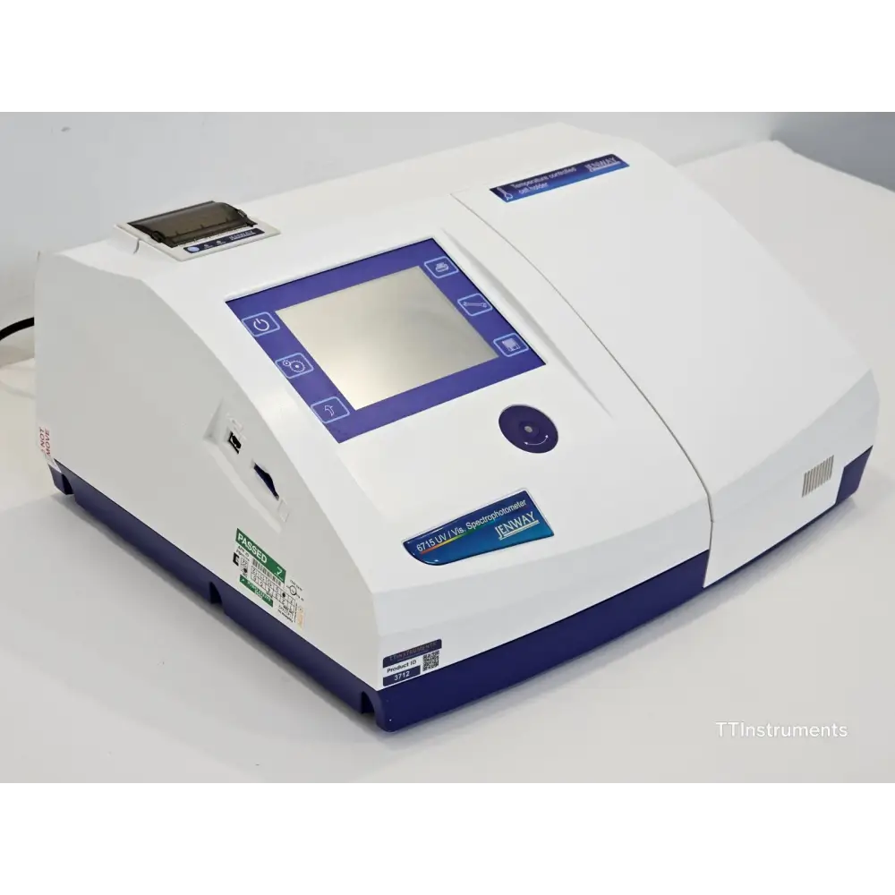 Jenway 6715 spectrophotometer right side view showing instrument casing and ventilation