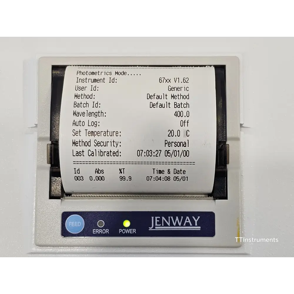 Jenway 6715 spectrophotometer base and feet showing minimal cosmetic wear