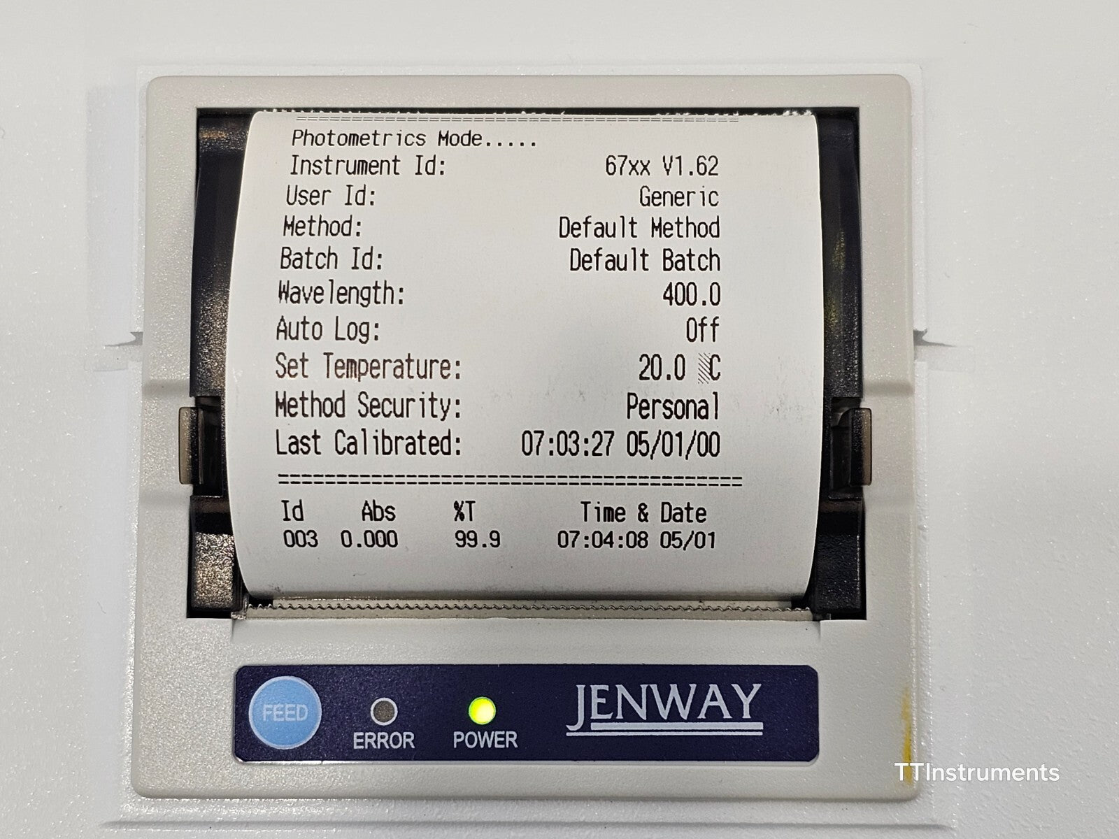 Jenway 6715 UV/VIS Spectrophotometer 190–1100 nm Functional Self-Tests Passed