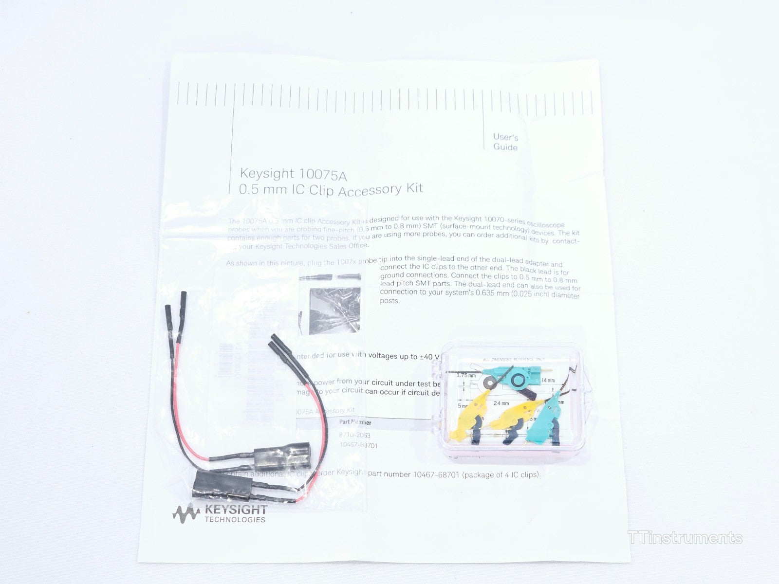 Keysight 10075A 0.5mm IC Clip Acessory Kit
