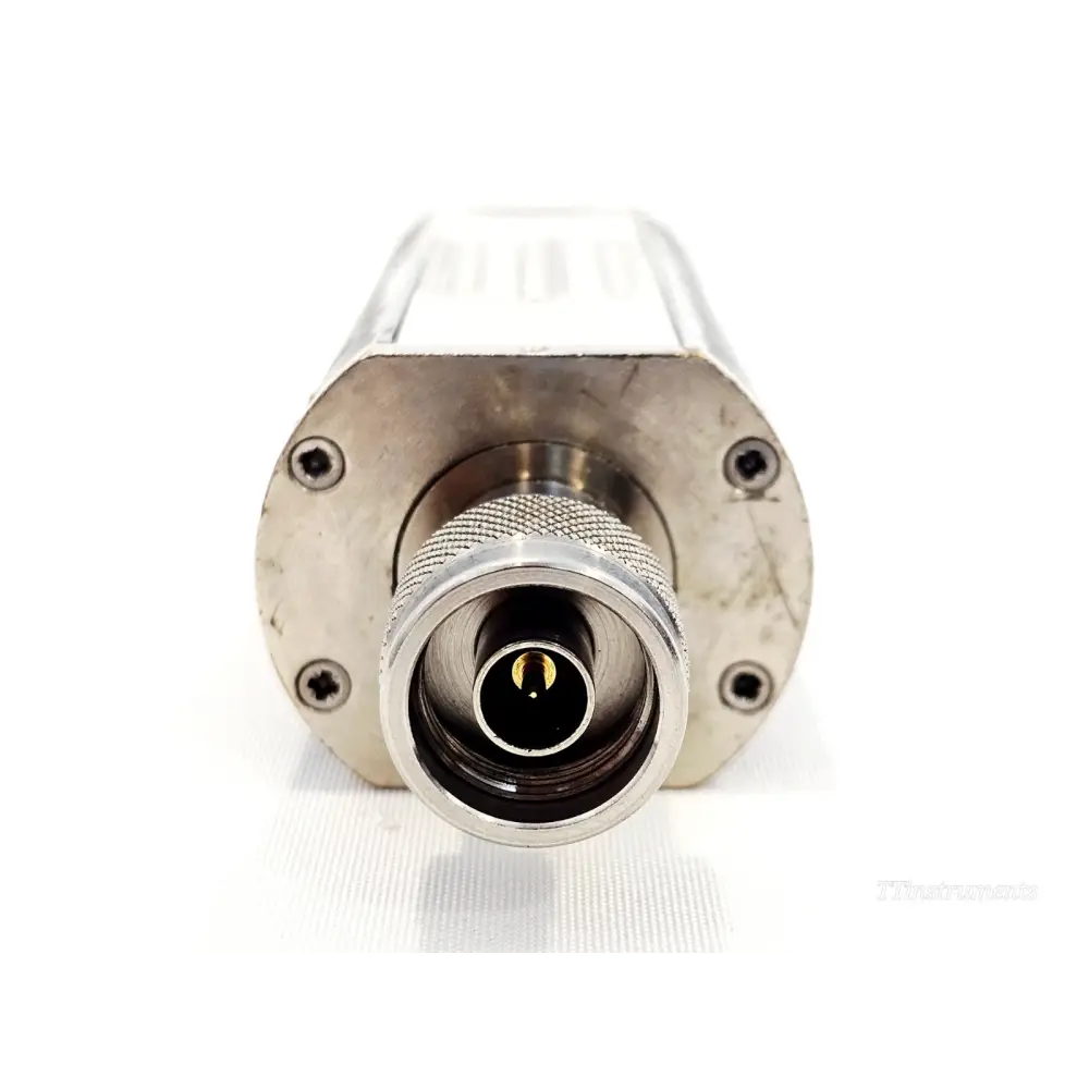 Keysight 8484A power sensor connector end showing Type-N male interface