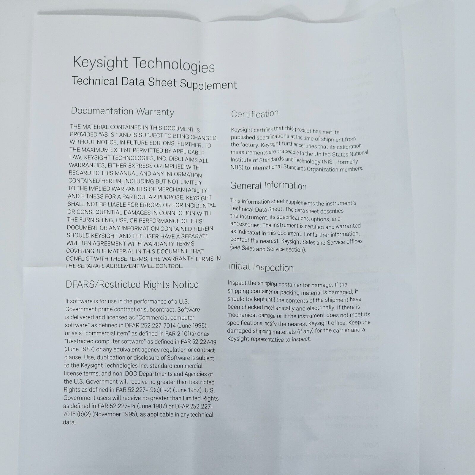 Keysight Agilent 8765D Coaxial SPDT Switch DC-40GHz w/ Option 024 & 292 2.4mm f
