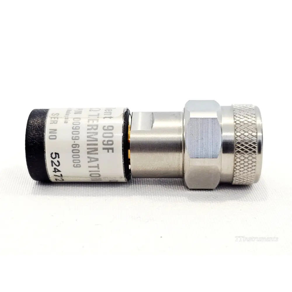 Keysight 909F OPT 012 precision 50 Ohm termination angled view showing overall condition